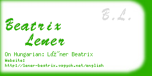 beatrix lener business card